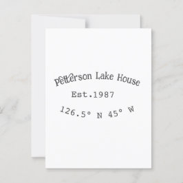 レイクハウスエッツ。年のカスタム座標追加n ポストカード