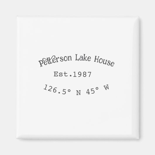 レイクハウスエッツ。年のカスタム座標追加n マグネット (正面)