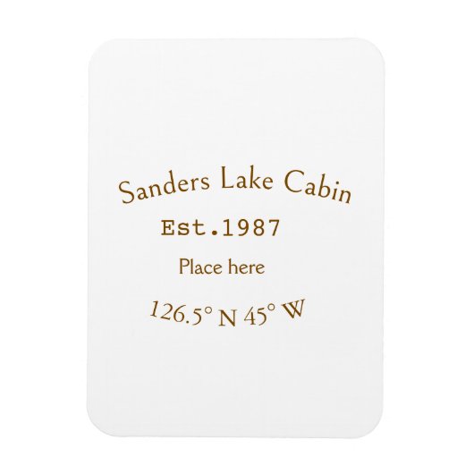 レイクハウスエッツ。年のカスタム座標追加n マグネット (縦)