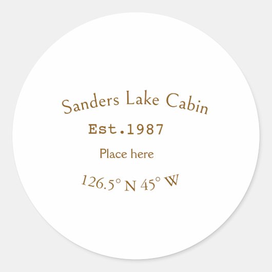 レイクハウスエッツ。年のカスタム座標追加n ラウンドシール (正面)