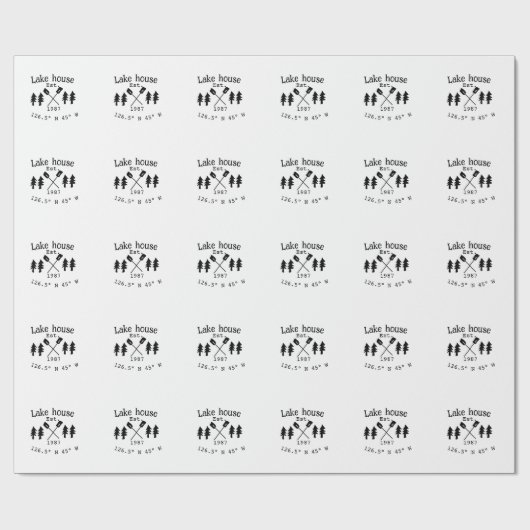レイクハウスエッツ。年のカスタム座標追加n ラッピングペーパー (フラット)
