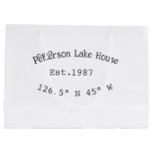 レイクハウスエッツ。年のカスタム座標追加n ラージペーパーバッグ (裏面)