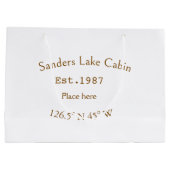 レイクハウスエッツ。年のカスタム座標追加n ラージペーパーバッグ (裏面)