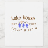 レイクハウスエッツ。年のカスタム座標追加n ワインラベル (シングルラベル)