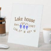 レイクハウスエッツ。年のカスタム座標追加n 台座サイン (インサイチュ)