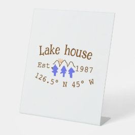 レイクハウスエッツ。年のカスタム座標追加n 台座サイン