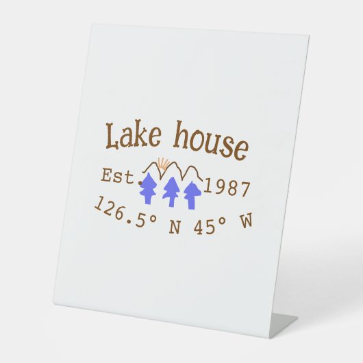 レイクハウスエッツ。年のカスタム座標追加n 台座サイン (正面)