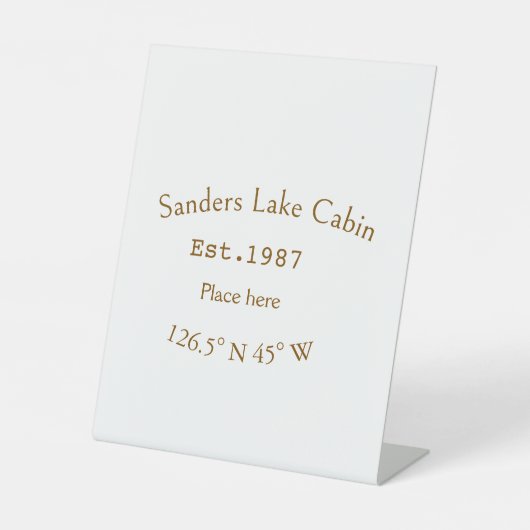 レイクハウスエッツ。年のカスタム座標追加n 台座サイン (正面)