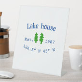 レイクハウスエッツ。年のカスタム座標追加n 台座サイン (インサイチュ)