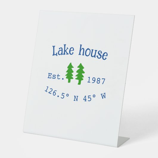 レイクハウスエッツ。年のカスタム座標追加n 台座サイン (正面)