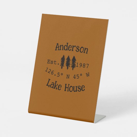 レイクハウスエッツ。年のカスタム座標追加n 台座サイン (正面)