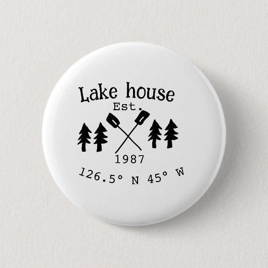 レイクハウスエッツ。年のカスタム座標追加n 缶バッジ (正面)