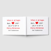 レイクハウスエッツ。日付の年のカスタム座標（赤） ゲストブック (全面)