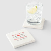 レイクハウスエッツ。日付の年のカスタム座標（赤） ストーンコースター (横)