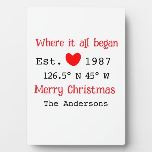 レイクハウスエッツ。日付の年のカスタム座標（赤） フォトプラーク (正面)