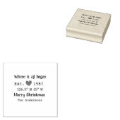 レイクハウスエッツ。日付の年のカスタム座標(赤) ラバースタンプ (押印)