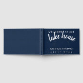 レイクハウスカスタマイズバケーションレンタルネイビーシルバー ゲストブック (全面)