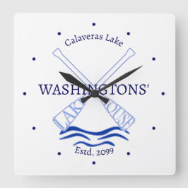 レイクハウスキャビンコテージウォールクロック スクエア壁時計