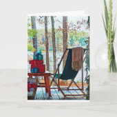 **レイクハウスクリスマスの祝日の挨拶** シーズンカード (正面)