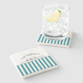 レイクハウスグッドフレンズミュージックタイムズブルーストライプ ストーンコースター (横)