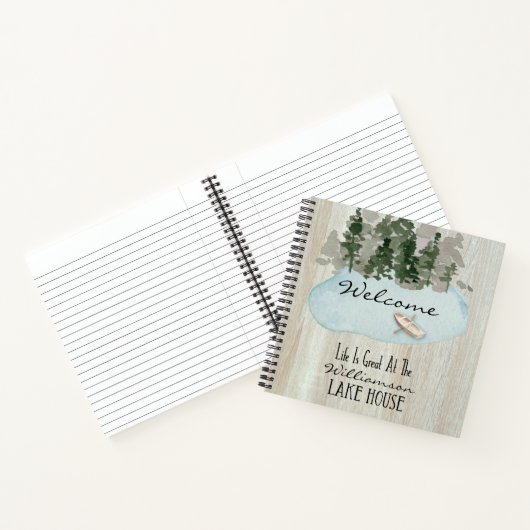 レイクハウスゲストコメントバケーションレンタル ノートブック (内部)