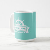 レイクハウスステアリングホイールボート コーヒーマグカップ (正面左)