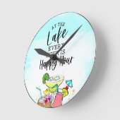 レイクハウスデコール ラウンド壁時計 (傾斜)
