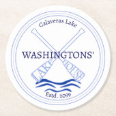 レイクハウスドリンクビールコテージボトルコースター ラウンドペーパーコースター (正面)