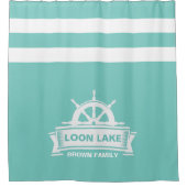 レイクハウスバケーションファミリーネーム シャワーカーテン (正面)