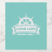 レイクハウスバケーションファミリーネーム ワインラベル (シングルラベル)