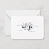 レイクハウスバケーションレンタルゲストサンキューカード ノートカード (裏面)