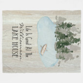 レイクハウスバケーションレンタルモノグラム フリースブランケット (正面(横))