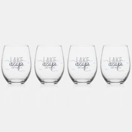 レイクハウスバケーションレンタル- ステムなしワイングラス