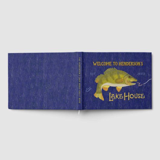 レイクハウスバケーション航海のレンタルバスフィッシュブルー ゲストブック (全面)