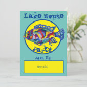 レイクハウスパーティの招待状オリジナルウォーターカラー 招待状 (スタンド正面)