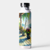 レイクハウスビュー |湾を見渡せるデッキ ウォーターボトル (左面)