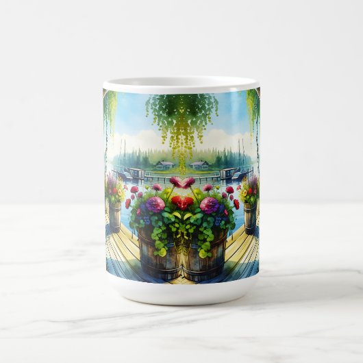 レイクハウスビュー |湾を見渡せるデッキ コーヒーマグカップ (中央)