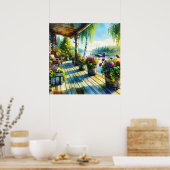 レイクハウスビュー |湾を見渡せるデッキ ポスター (キッチン)