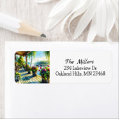 レイクハウスビュー |湾を見渡せるデッキ ラベル (インサイチュ)