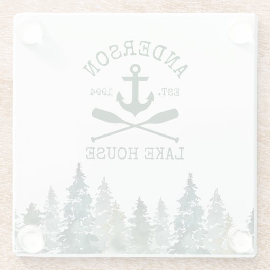 レイクハウスファミリーネームいかりオアーズパインズ ガラスコースター (裏面)