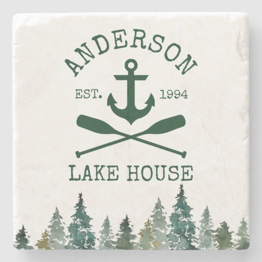 レイクハウスファミリーネームいかりオアーズパインズ ストーンコースター (正面)