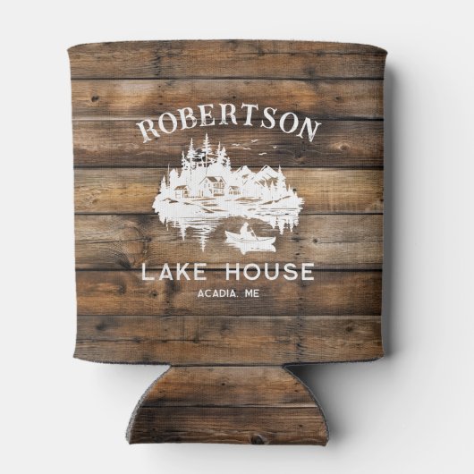 レイクハウスファミリーネーム素朴ウッド 缶クーラー (裏面)
