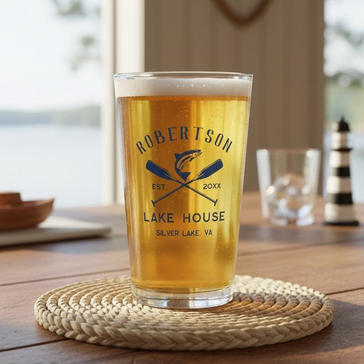 レイクハウスファミリー名クロスOars魚 タンブラーグラス