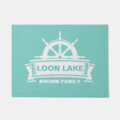 レイクハウスファミリー名ステアリングホイール ドアマット (正面)