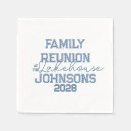 レイクハウスファミリー懇親会ブルーとホワイトパーティー スタンダードカクテルナプキン