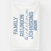 レイクハウスファミリー懇親会ブルーとホワイトパーティー 横断幕 (縦)