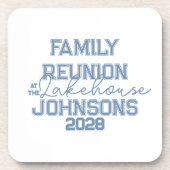 レイクハウスファミリー懇親会ブルーとホワイト コースター (正面)