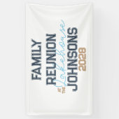 レイクハウスファミリー懇親会レトロタイポグラフィパーティー 横断幕 (縦)