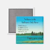 レイクハウスマグネットバケーションレンタルWifiパスワード マグネット (正面/裏面)