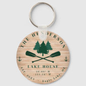 レイクハウスレイク素朴ハウスボートオアーズツリーズ キーホルダー (正面)